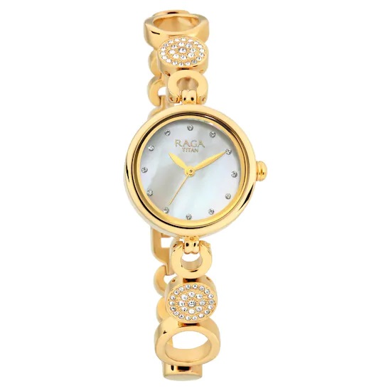 Titan Raga Mother of Pearl Dial Swarovski Studded Watch