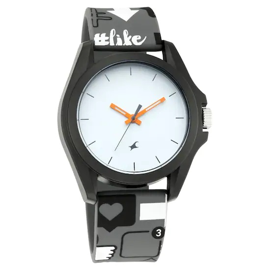 FASTRACK HASHTAG - WHITE DIAL SILICONE STRAP WATCH