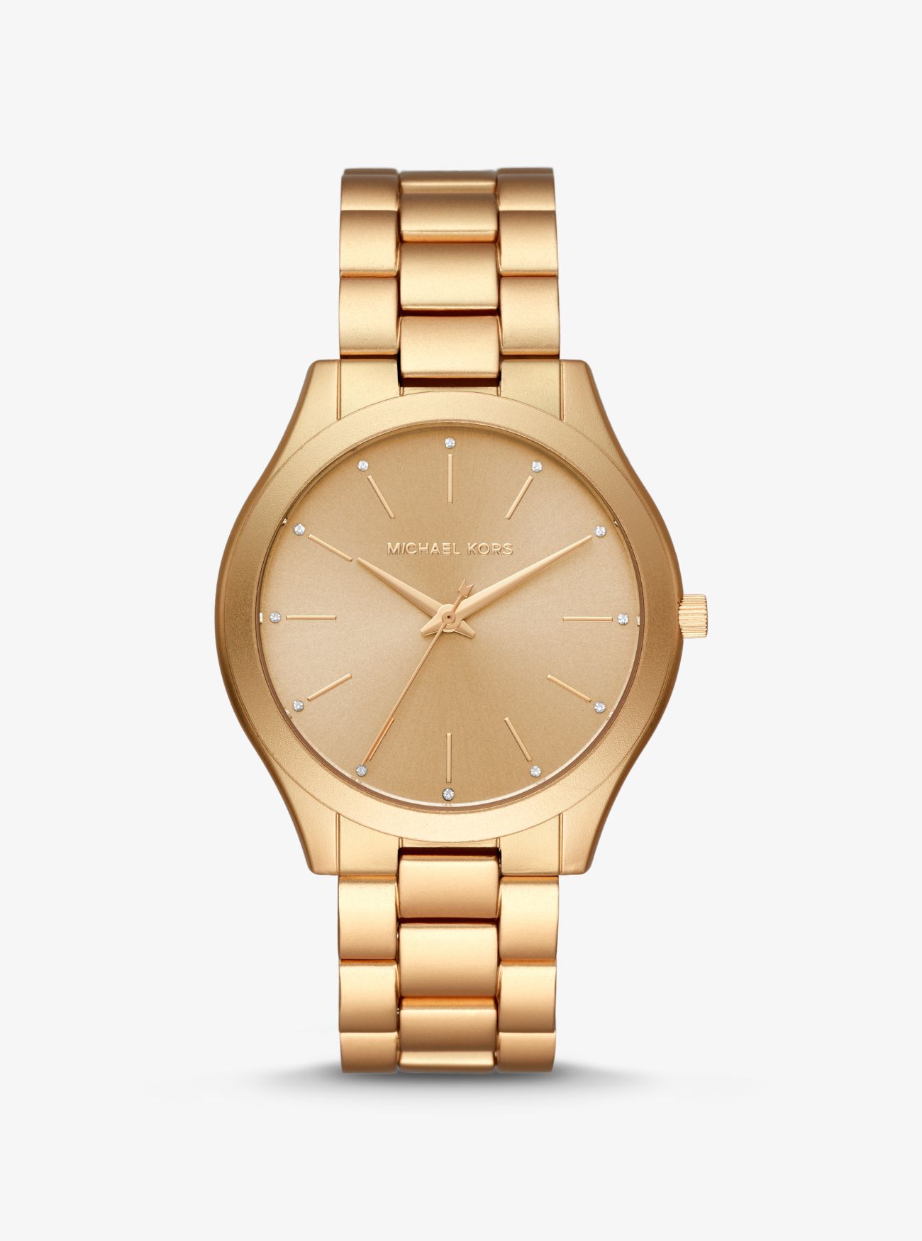 MICHAEL KORS Slim Runway Gold-Tone Aluminum Watch