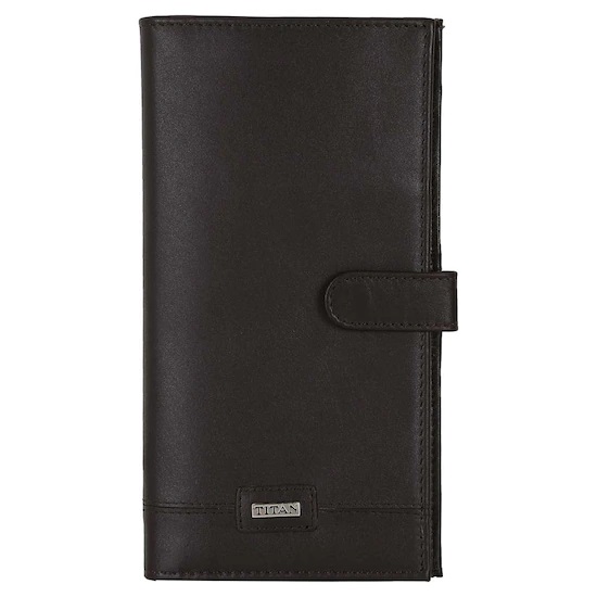Titan Black Leather Travel Wallet